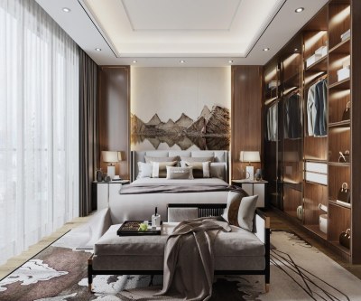 新中式家居卧室3D模型下载